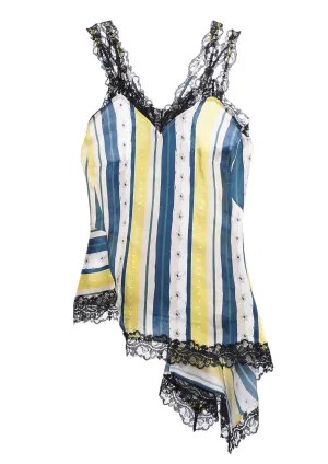 Koch Lace-Trimmed Draped Top
