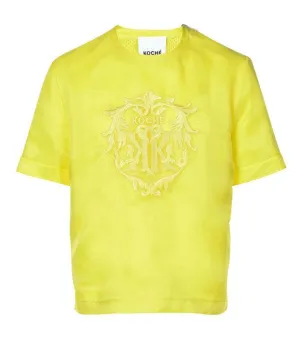 Koch Logo Embroidered Crewneck T-Shirt