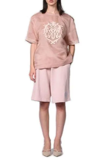 Koch Logo Embroidered Crewneck T-Shirt