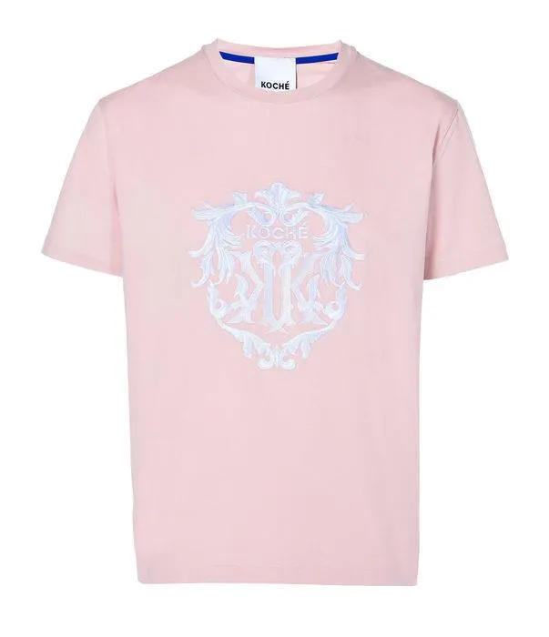Koch Logo Embroidered Crewneck T-Shirt
