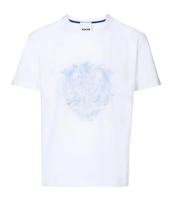 Koch Logo Embroidered Crewneck T-Shirt