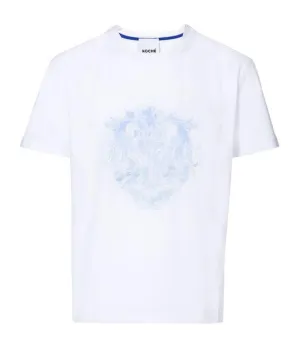 Koch Logo Embroidered Crewneck T-Shirt