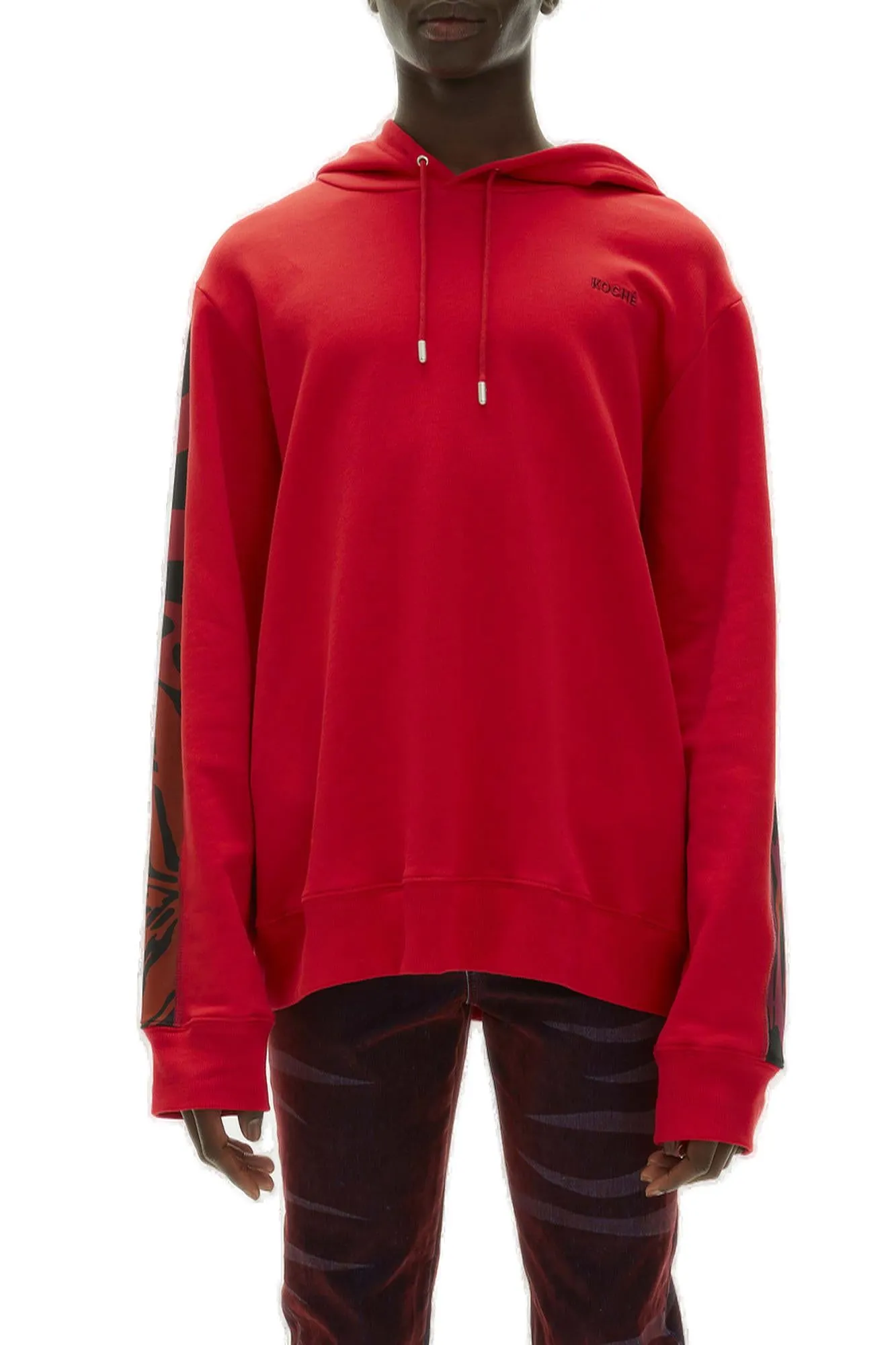 Koch Logo Embroidered Drawstring Hoodie