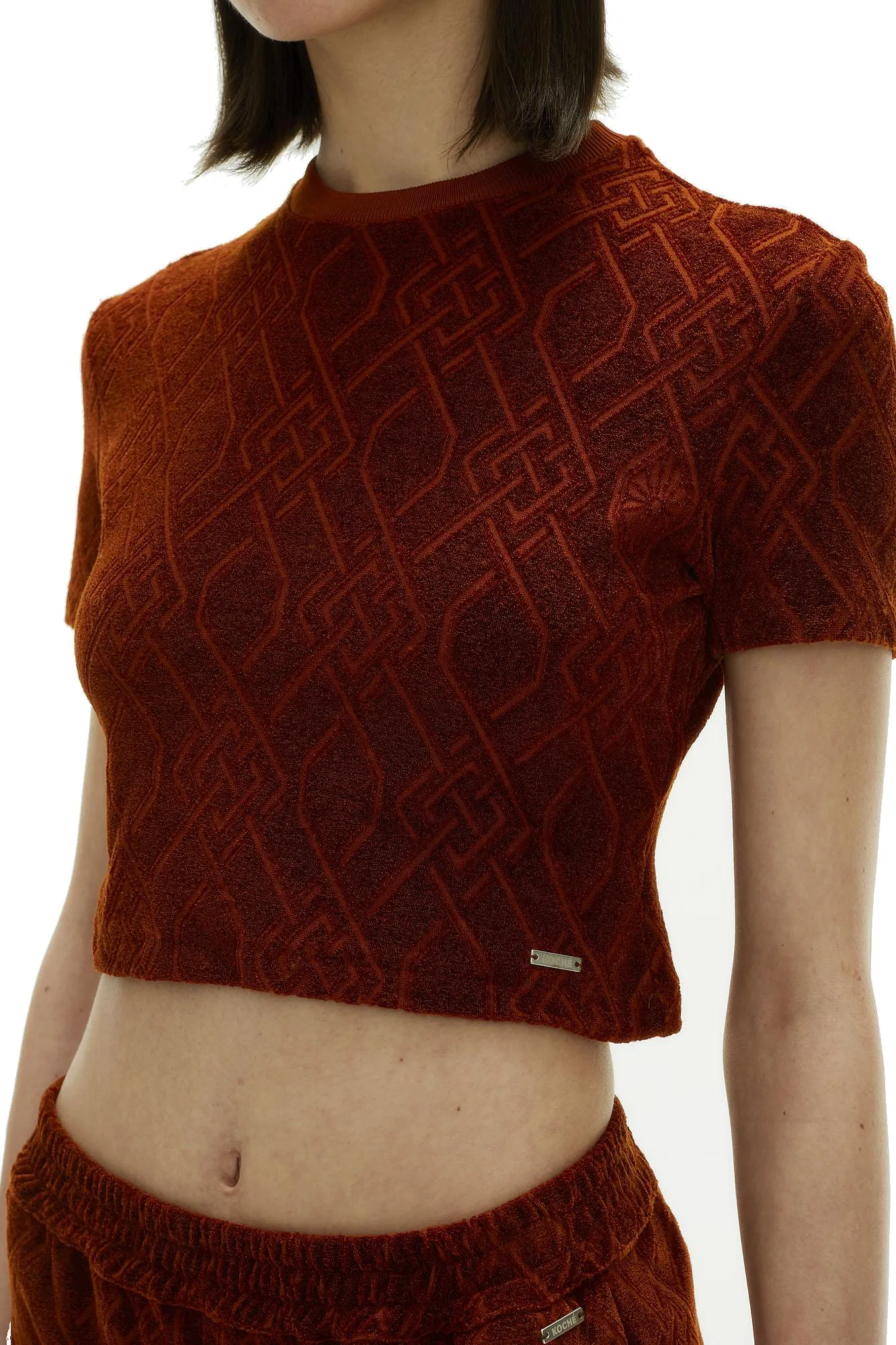 Koch Monogram Cropped Top