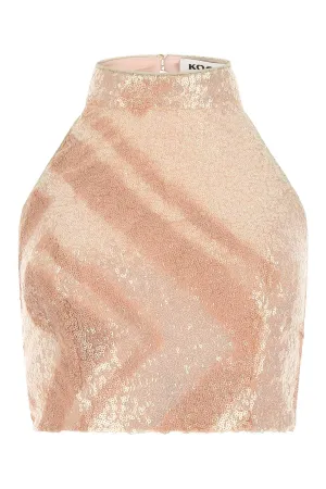Koch Open Back Sequinned Top