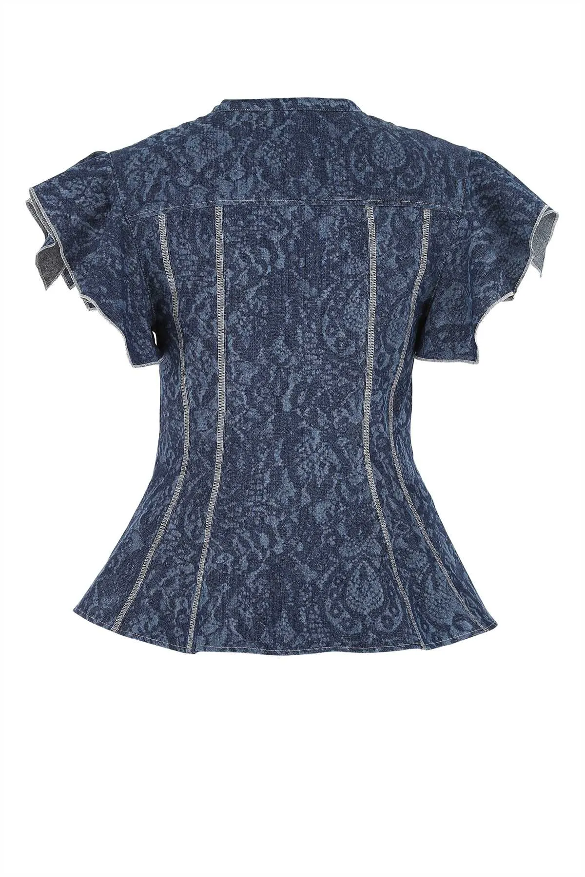 Koch Ruffle-Sleeved Crewneck Top