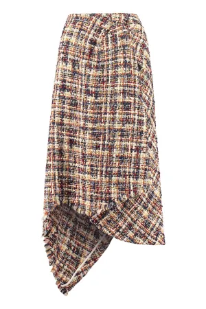 Lanvin Asymmetric Midi Skirt