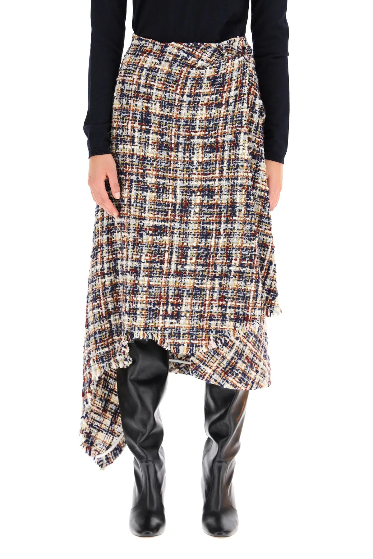 Lanvin Asymmetric Midi Skirt