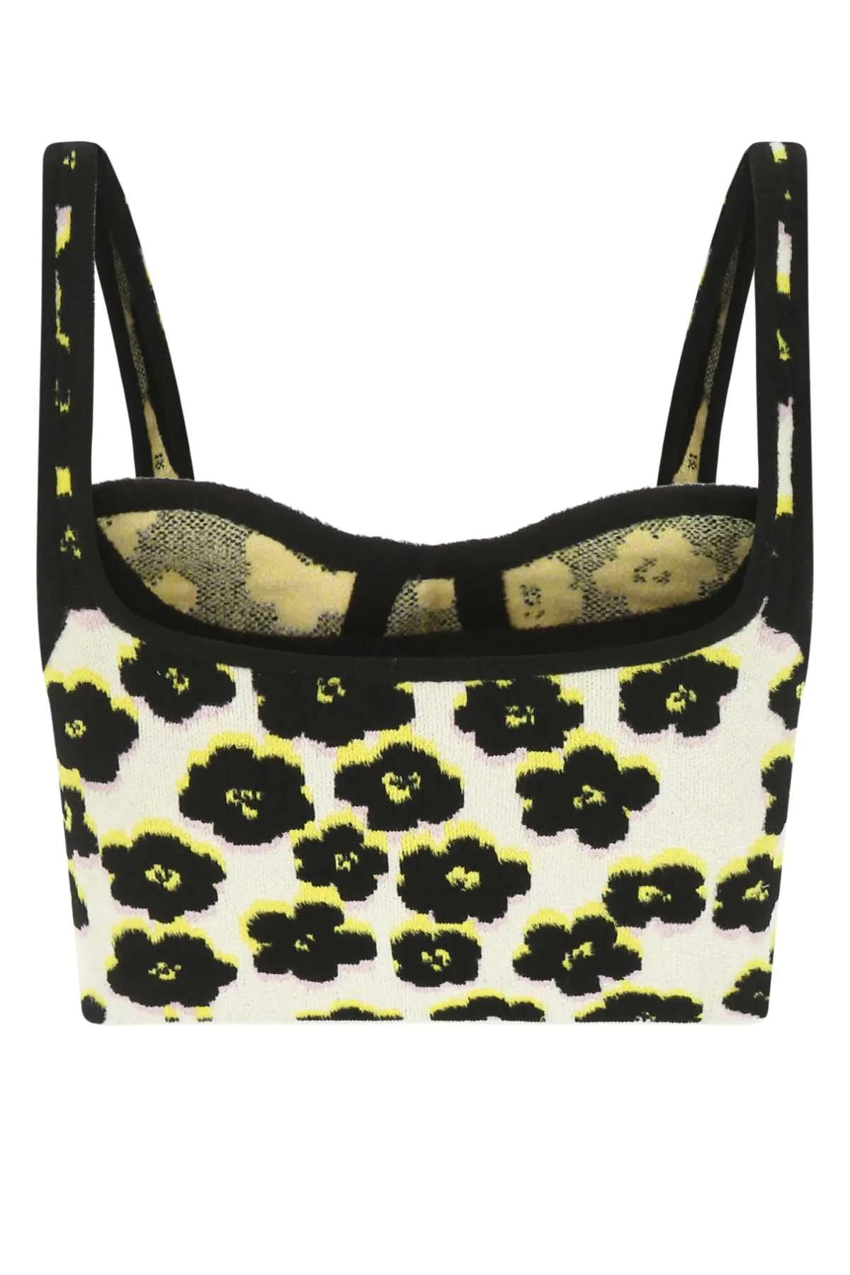 Lanvin Floral Intarsia Cropped Knitted Top