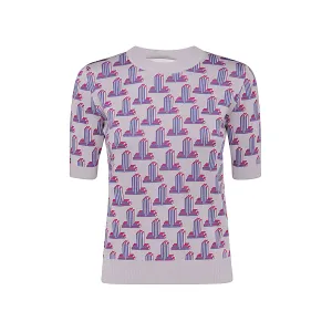 Lanvin Geometric Patterned Knitted Top