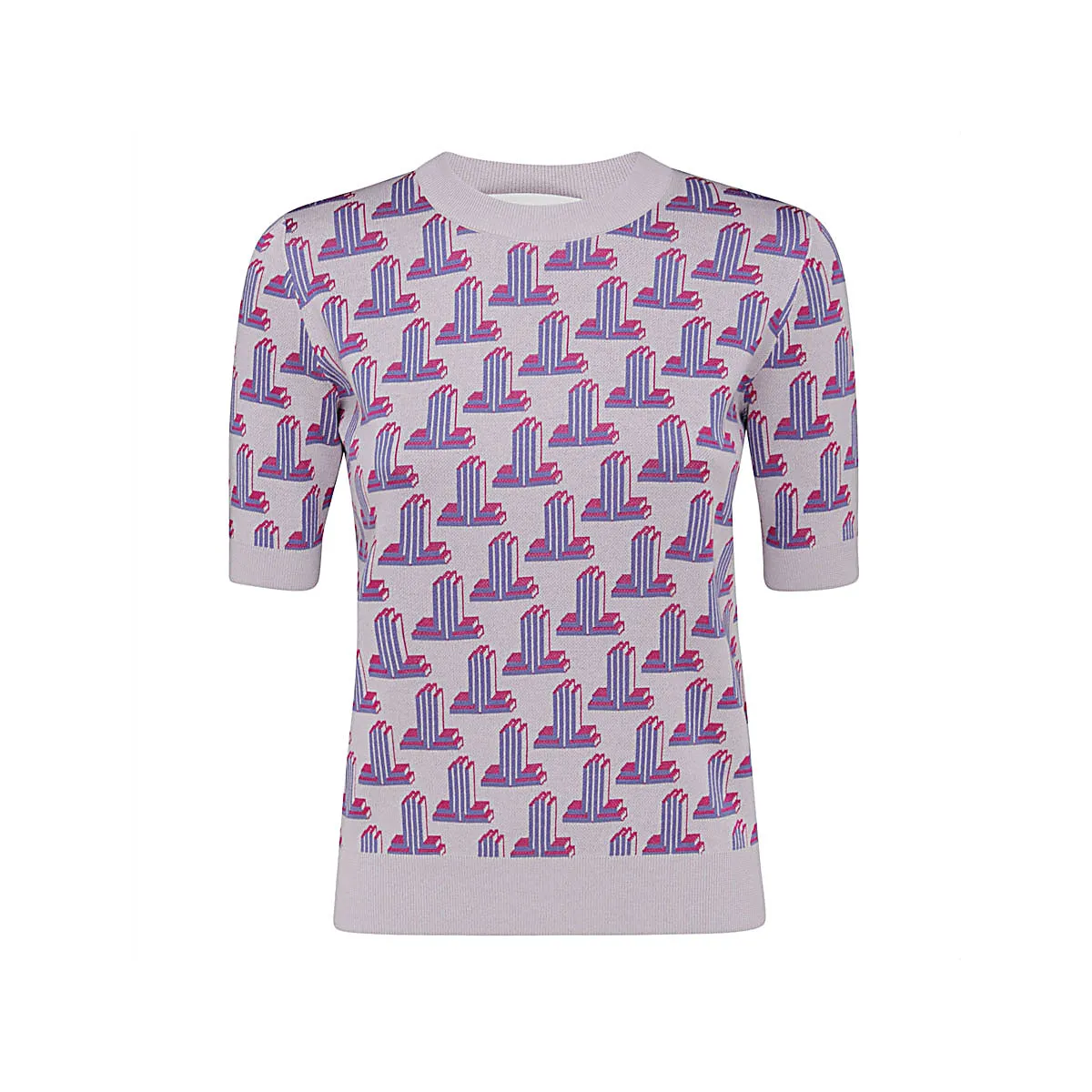 Lanvin Geometric Patterned Knitted Top