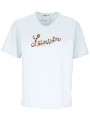 Lanvin Logo Embellished Crewneck T-Shirt