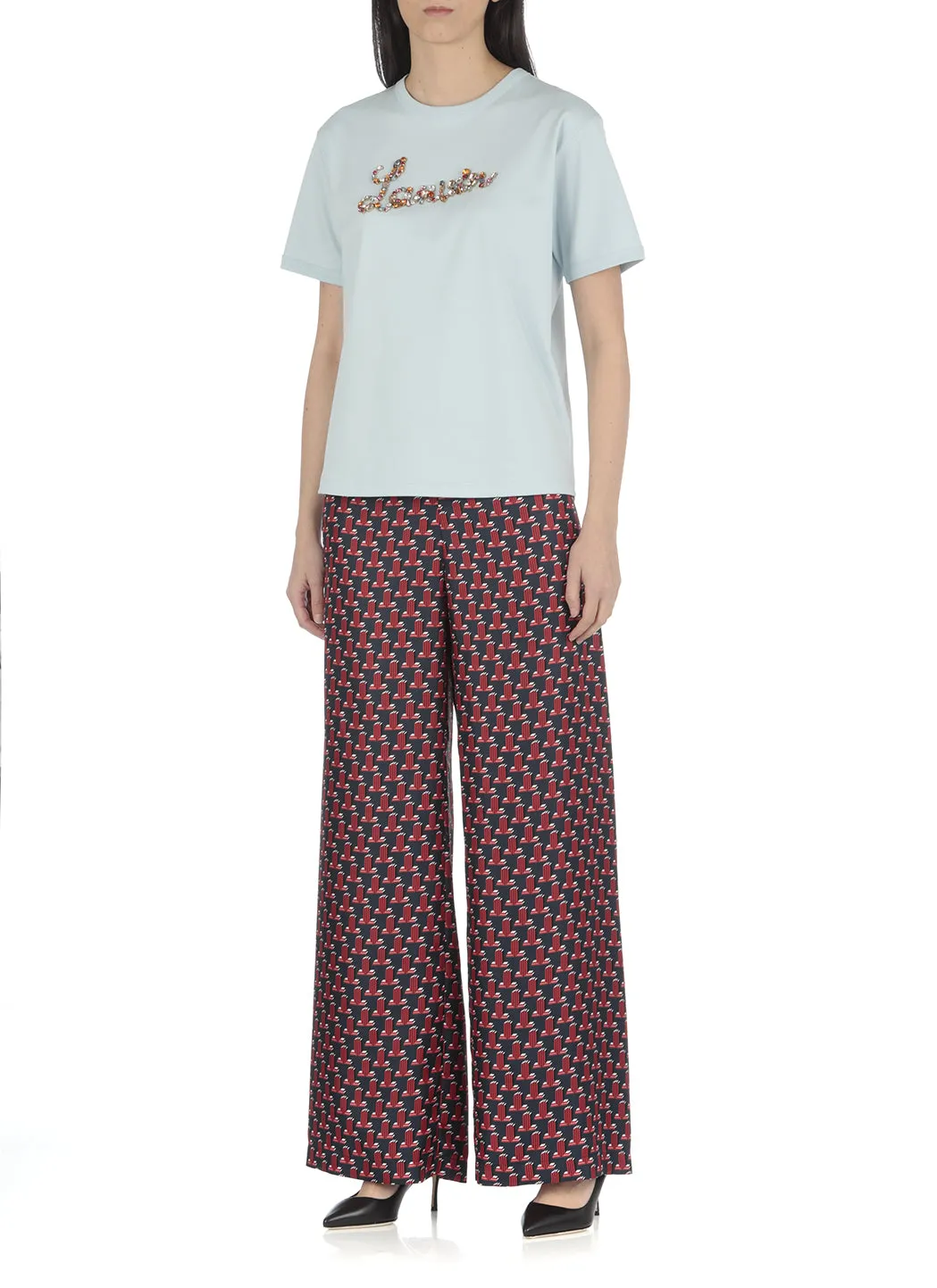Lanvin Logo Embellished Crewneck T-Shirt