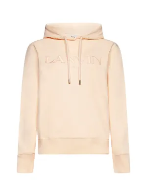 Lanvin Logo Embroidered Drawstring Hoodie