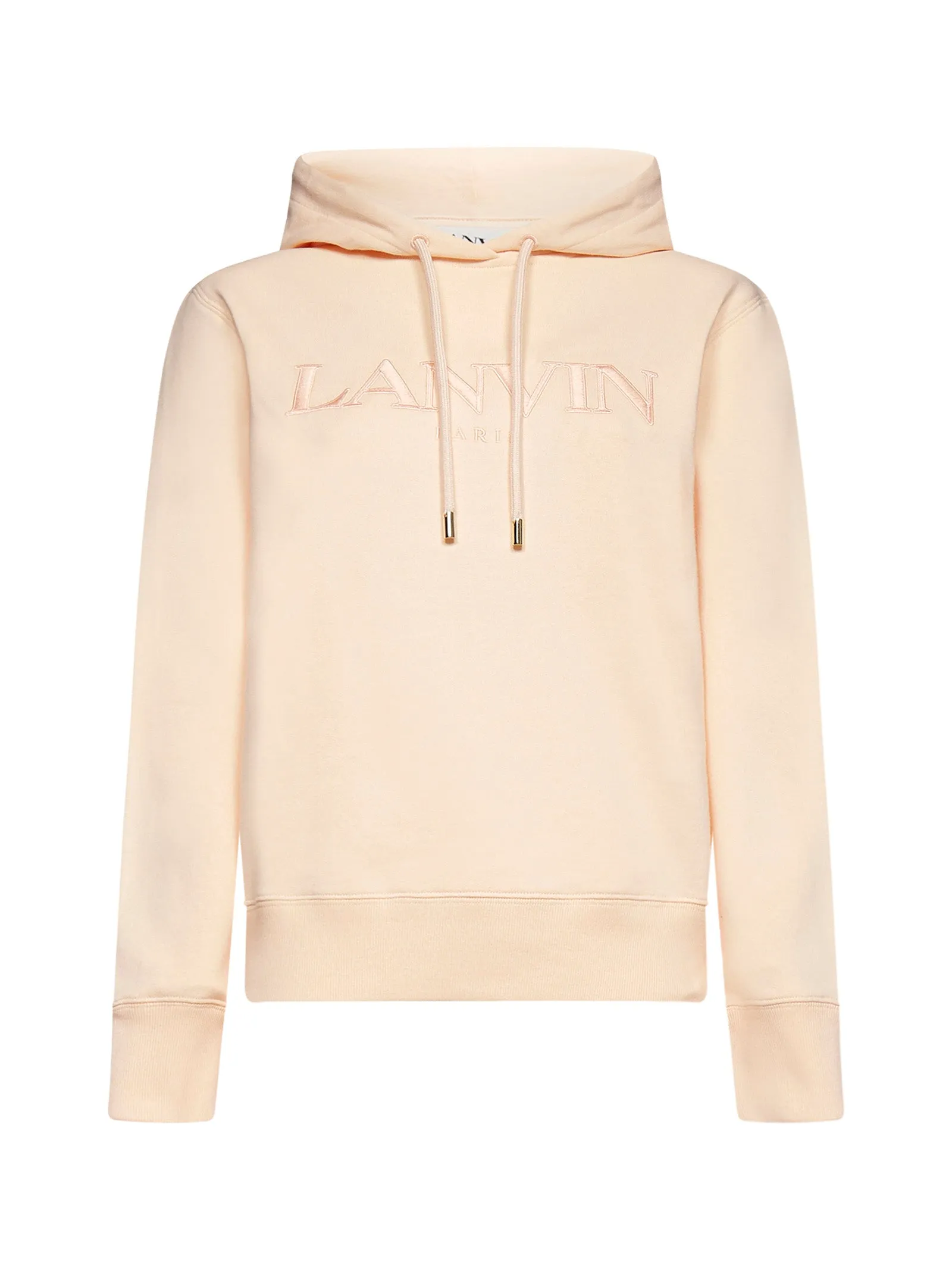 Lanvin Logo Embroidered Drawstring Hoodie