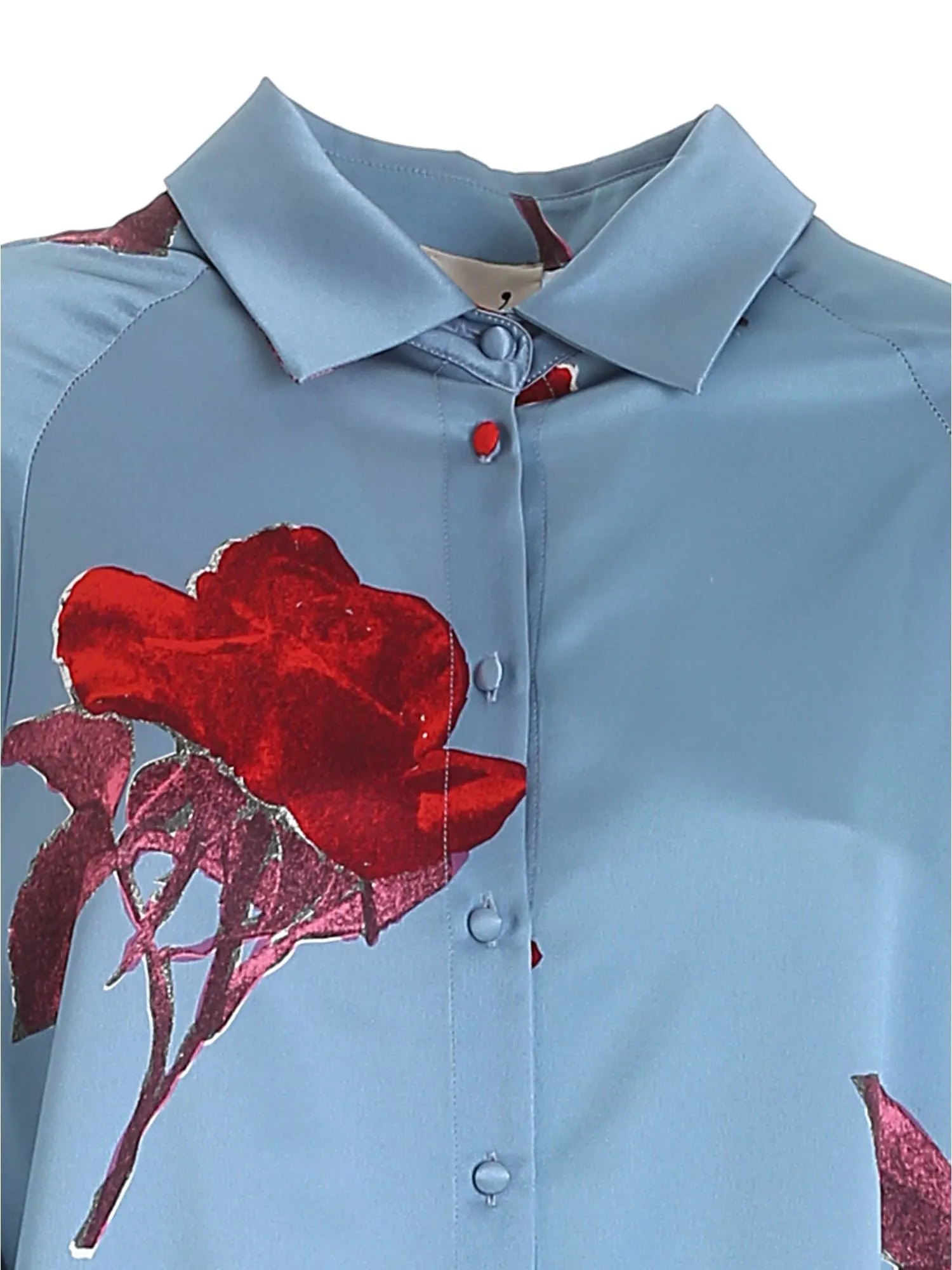 L'Autre Chose Floral Printed Buttoned Shirt