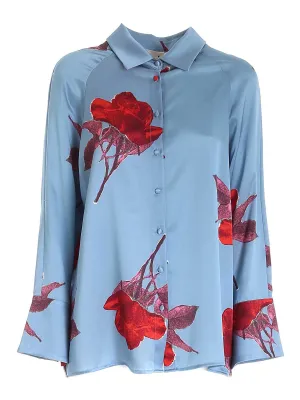 L'Autre Chose Floral Printed Buttoned Shirt
