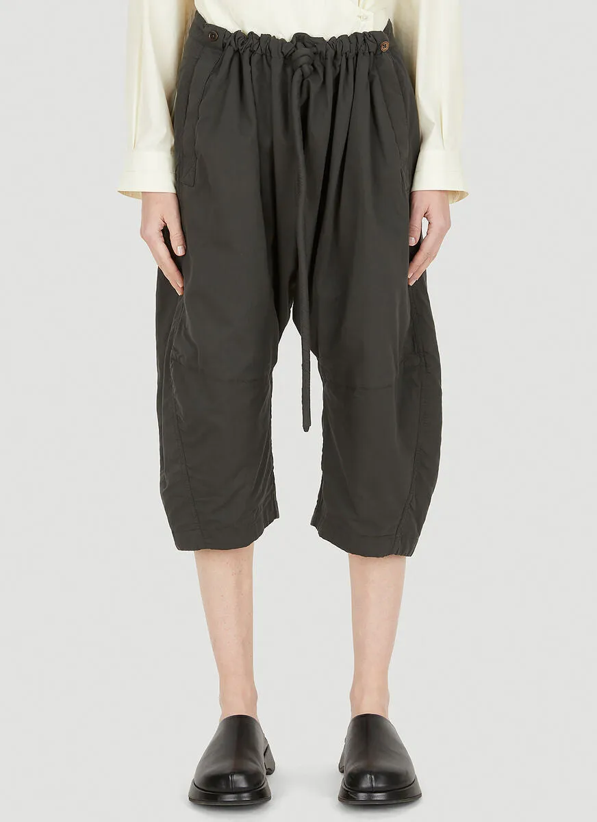 Lemaire Drawstring Drop Crotch Shorts