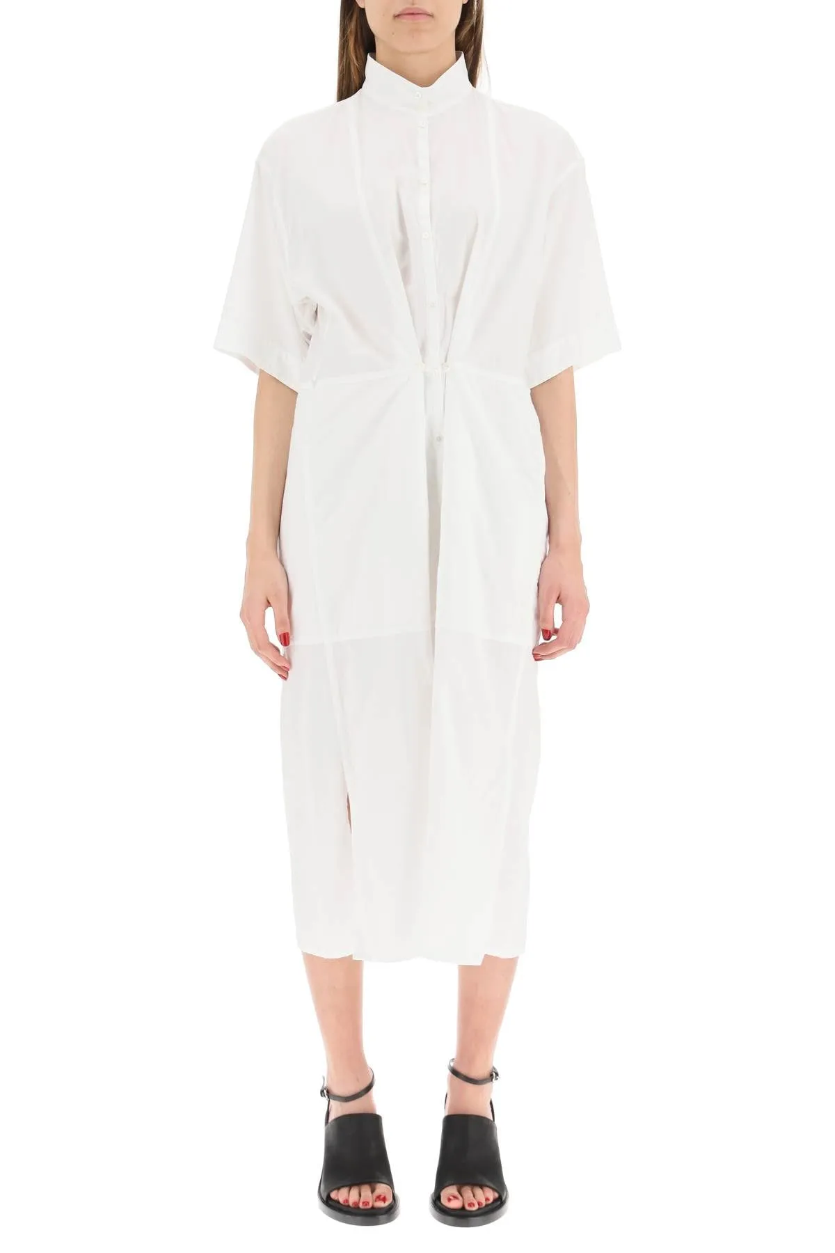 Lemaire Short Sleeved Buttoned Shirt Dress