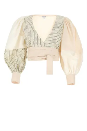 Loewe Balloon Sleeve Wrap Crop Top