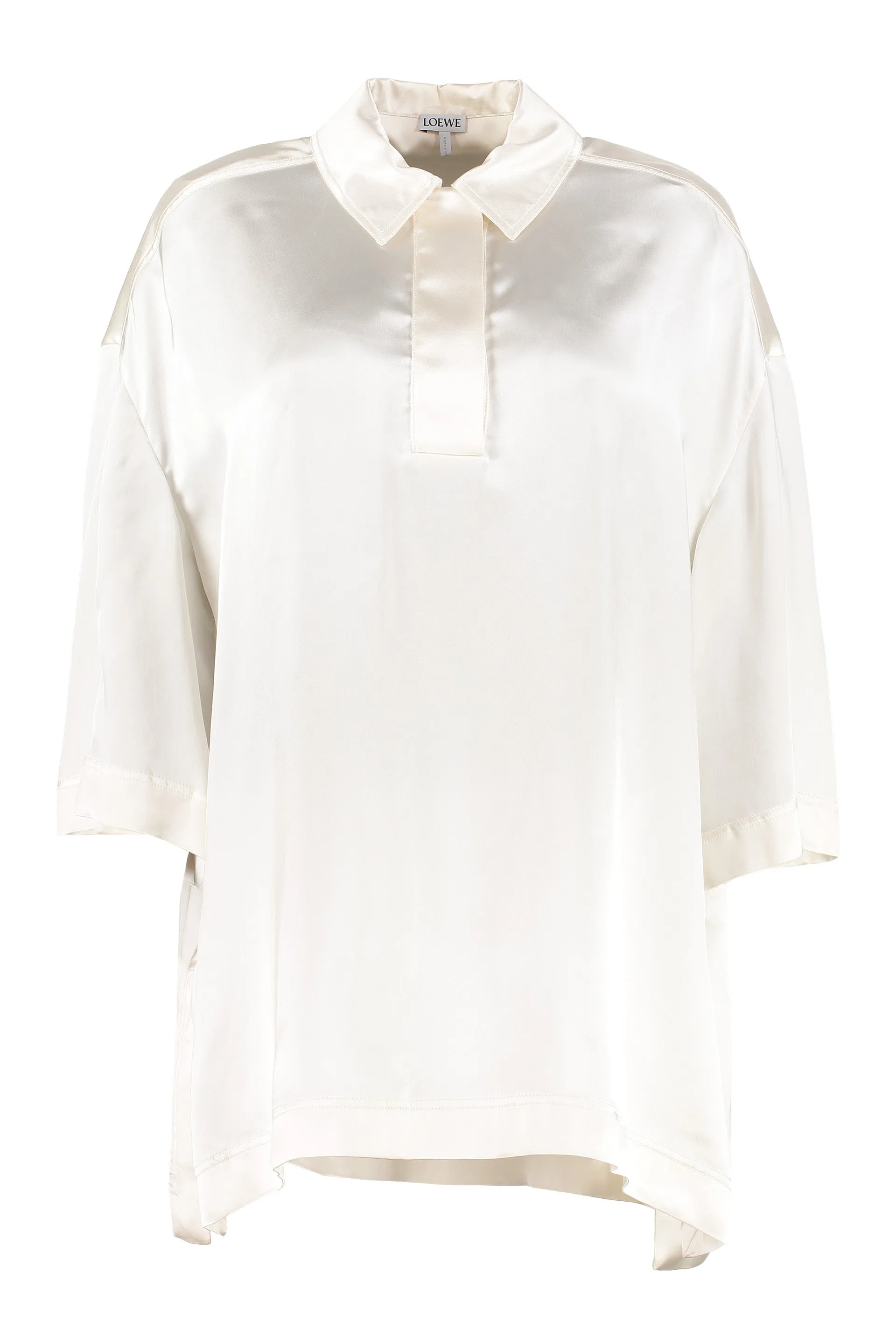 Loewe Oversized Satin Polo Shirt