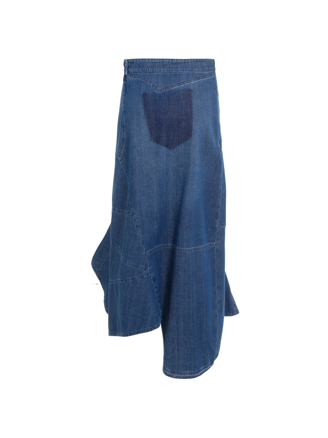Loewe Ruffled Denim Skirt