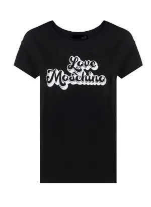 Love Moschino Logo Printed T-Shirt