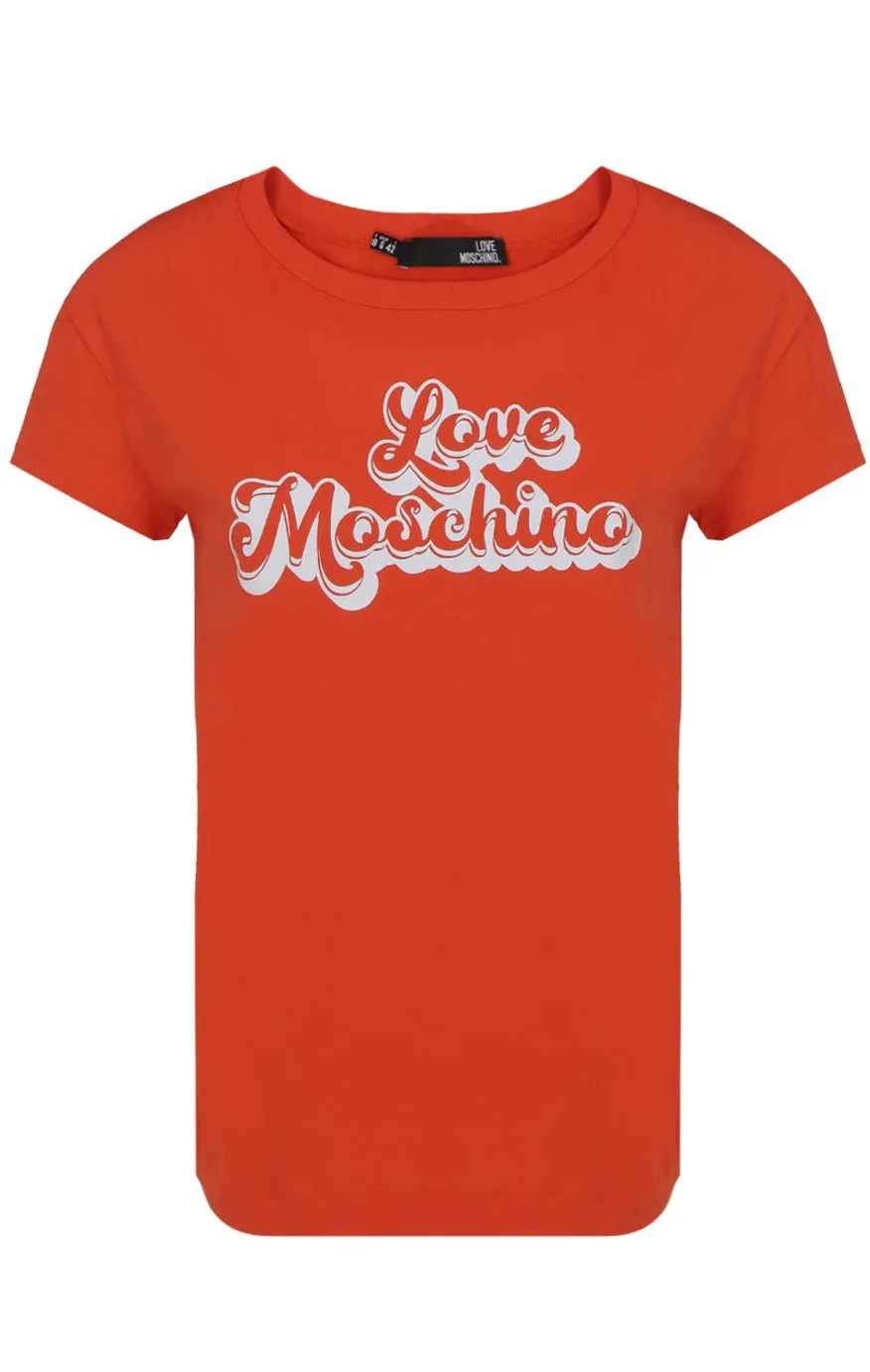 Love Moschino Logo Printed T-Shirt