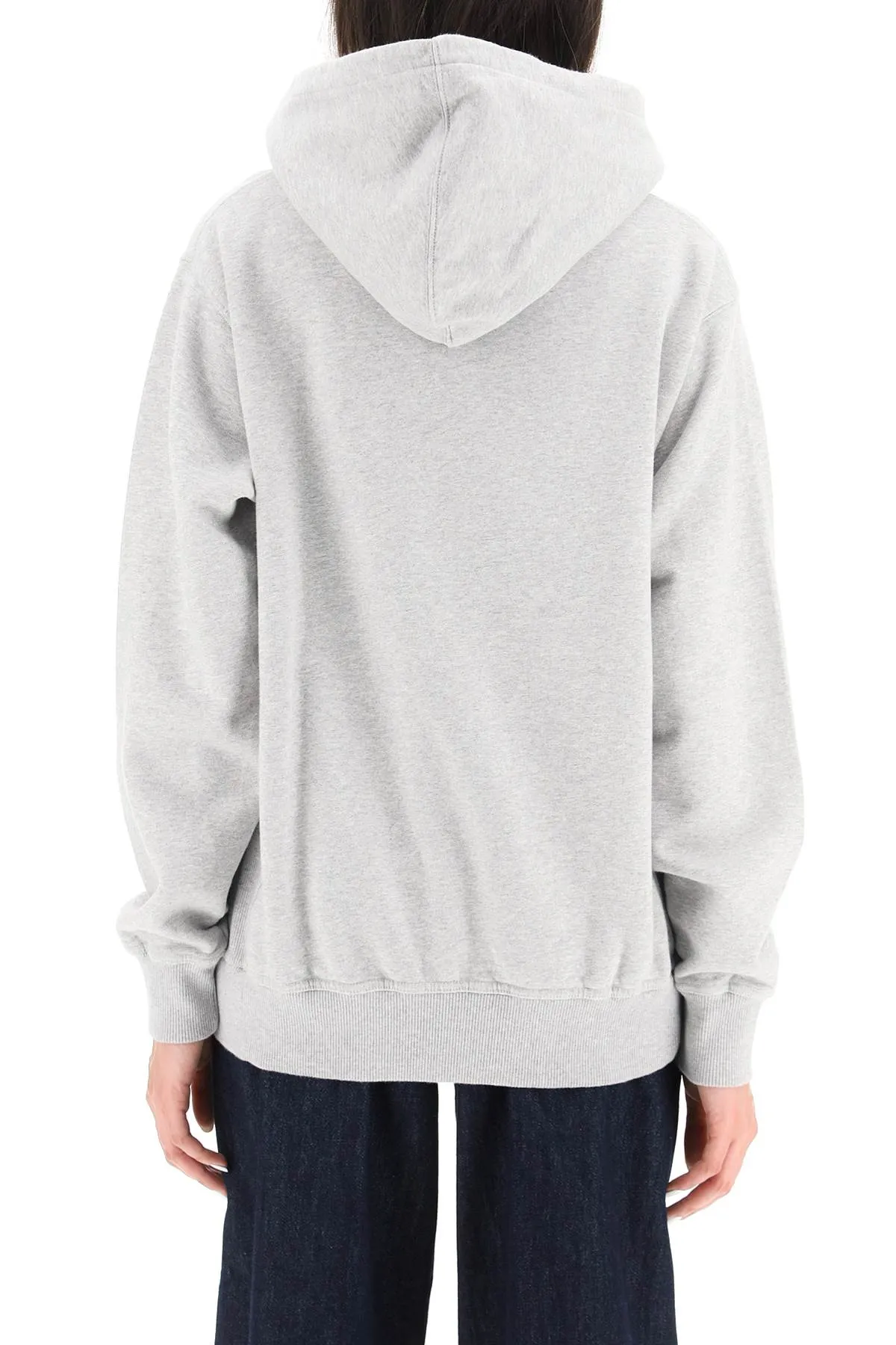Maison Kitsun Logo Printed Drawstring Hoodie