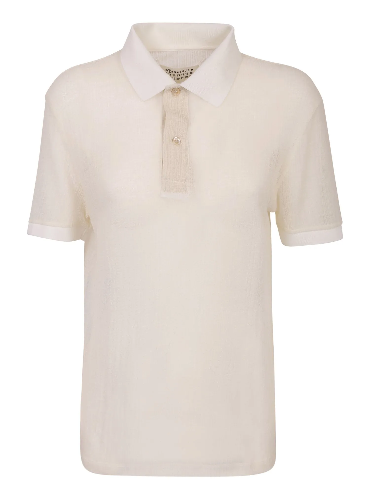 Maison Margiela Ribbed Straight Hem Polo Shirt
