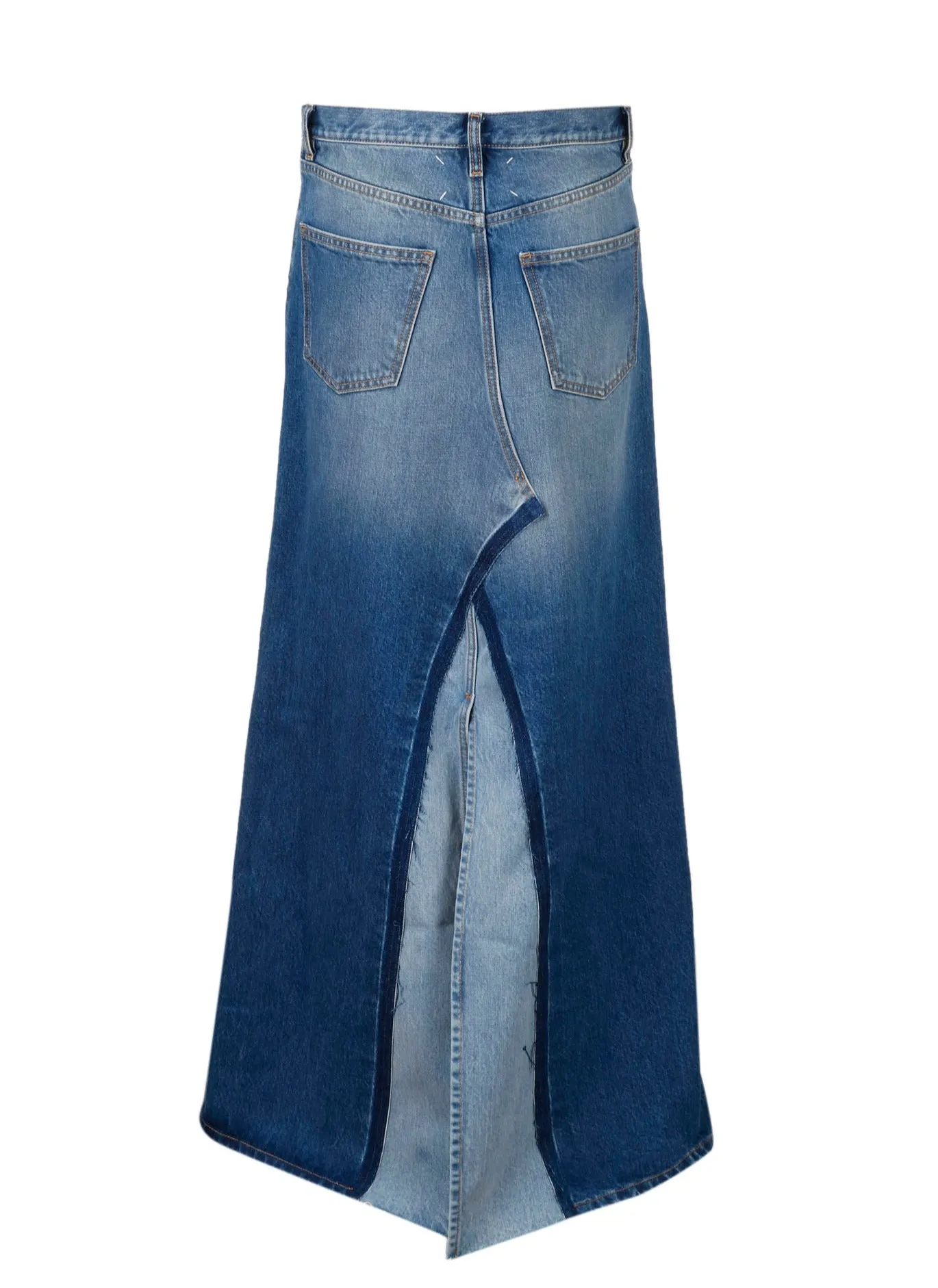 Maison Margiela Two-Tone Denim Skirt
