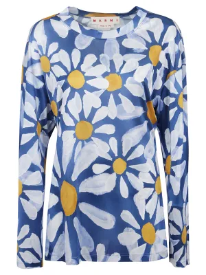 Marni Allover Floral Print Top