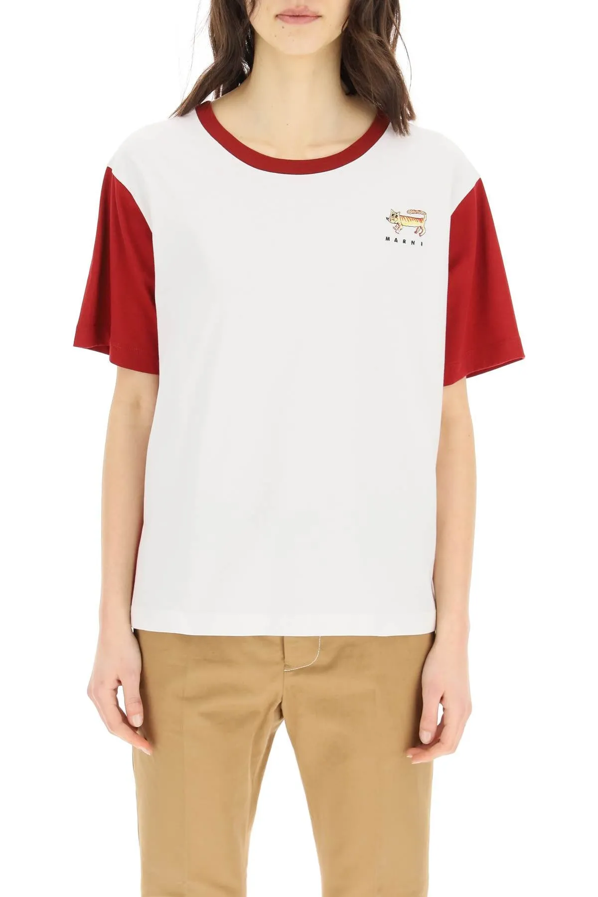 Marni Color-Block Crewneck T-Shirt