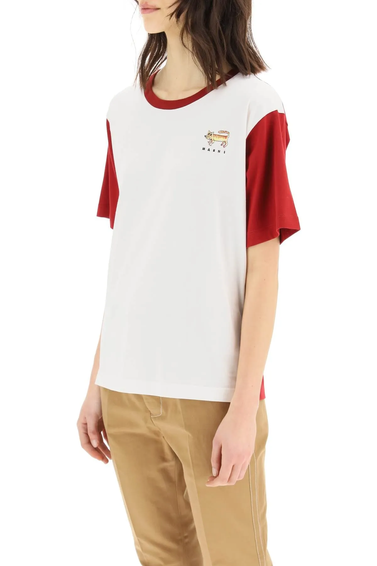 Marni Color-Block Crewneck T-Shirt