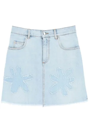 Marni Daisy Denim Mini Skirt