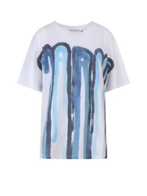 Marni Dripping Logo Jersey T-Shirt