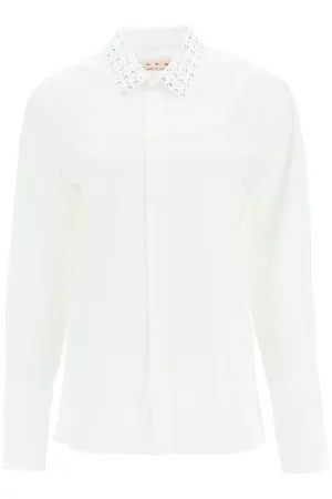 Marni Embellished Long-Sleeved Shirt