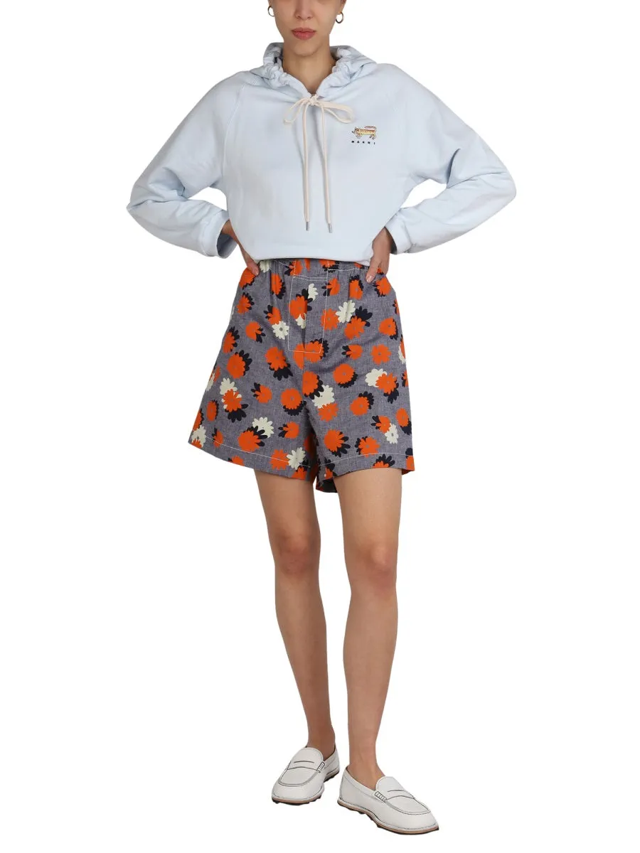 Marni Floral Pattern Shorts