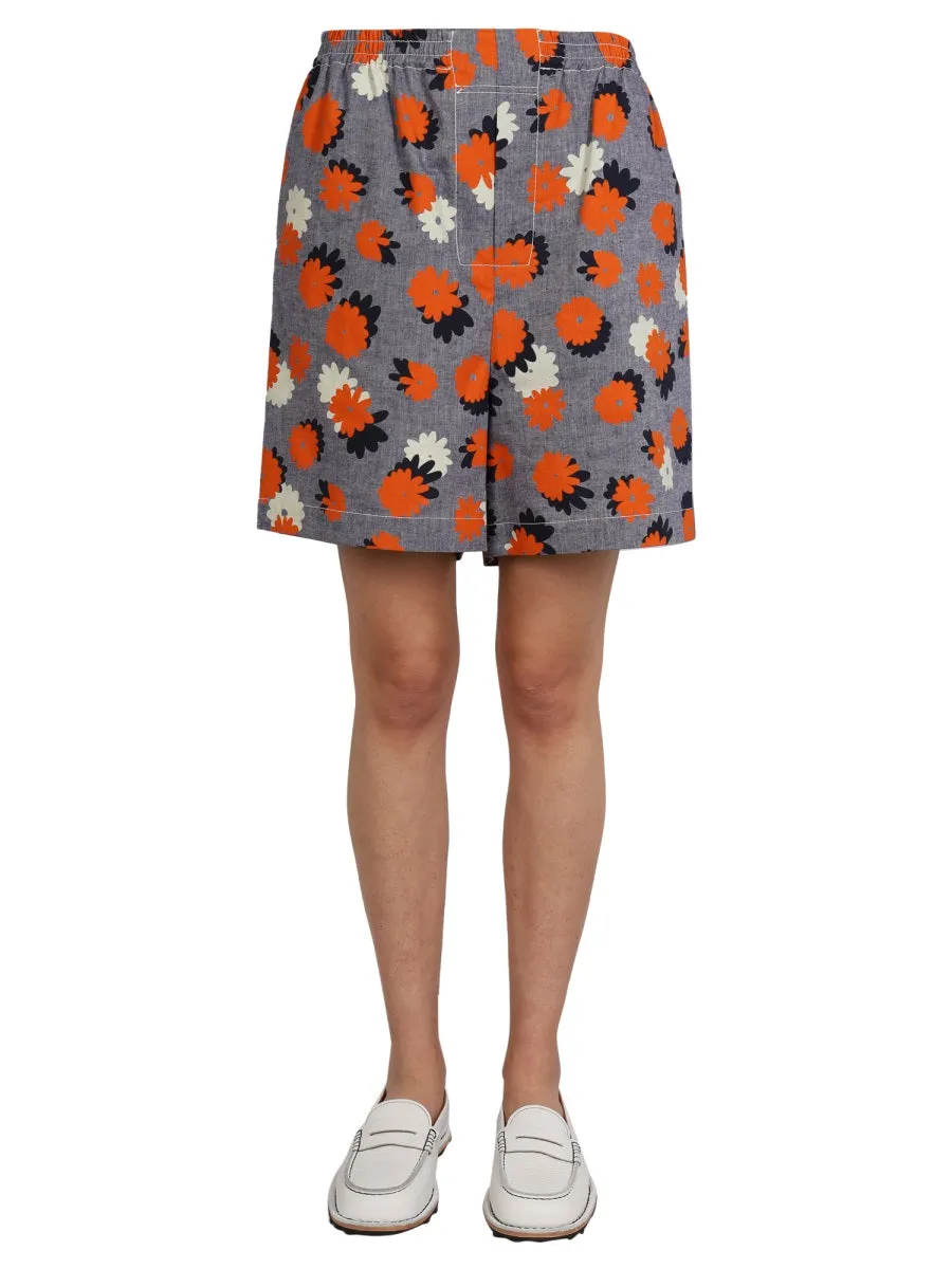 Marni Floral Pattern Shorts