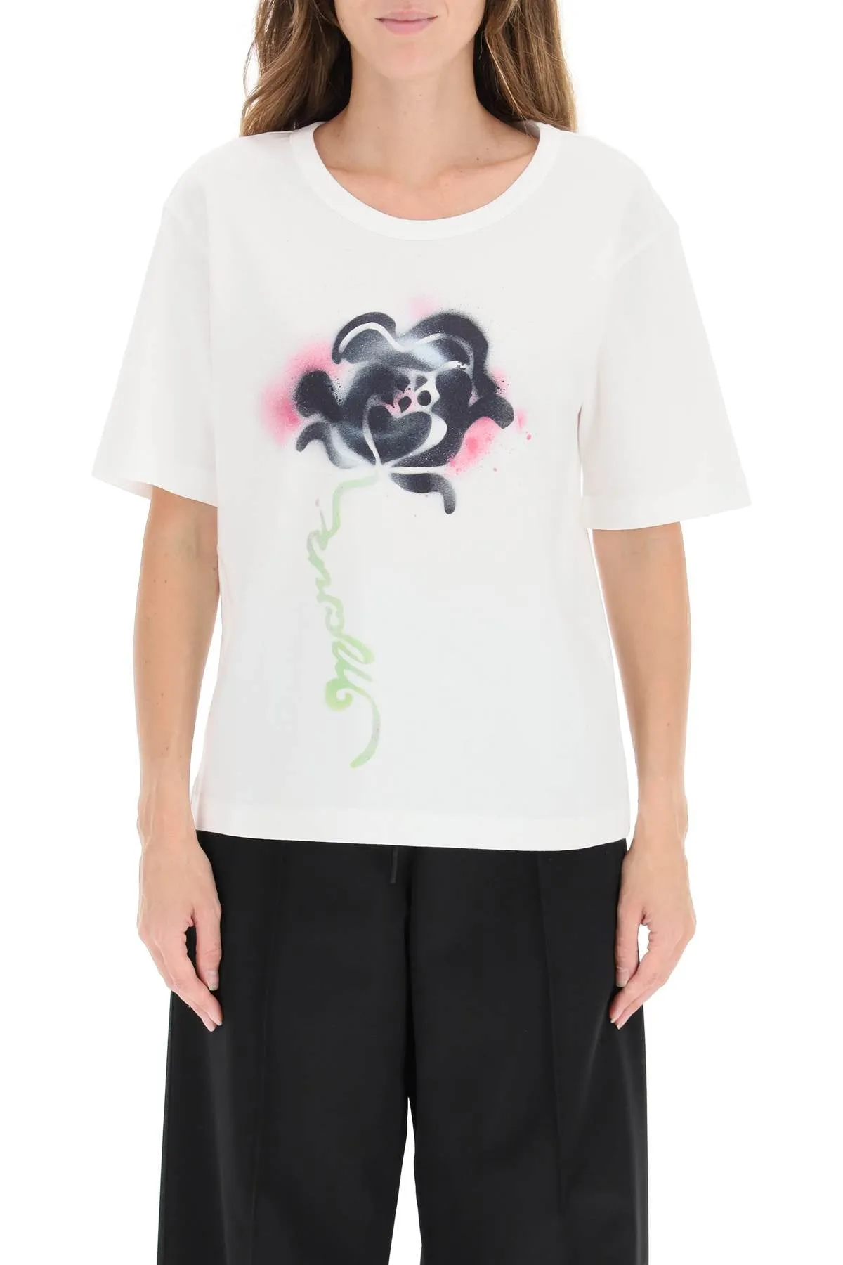 Marni Floral Printed Crewneck T-Shirt