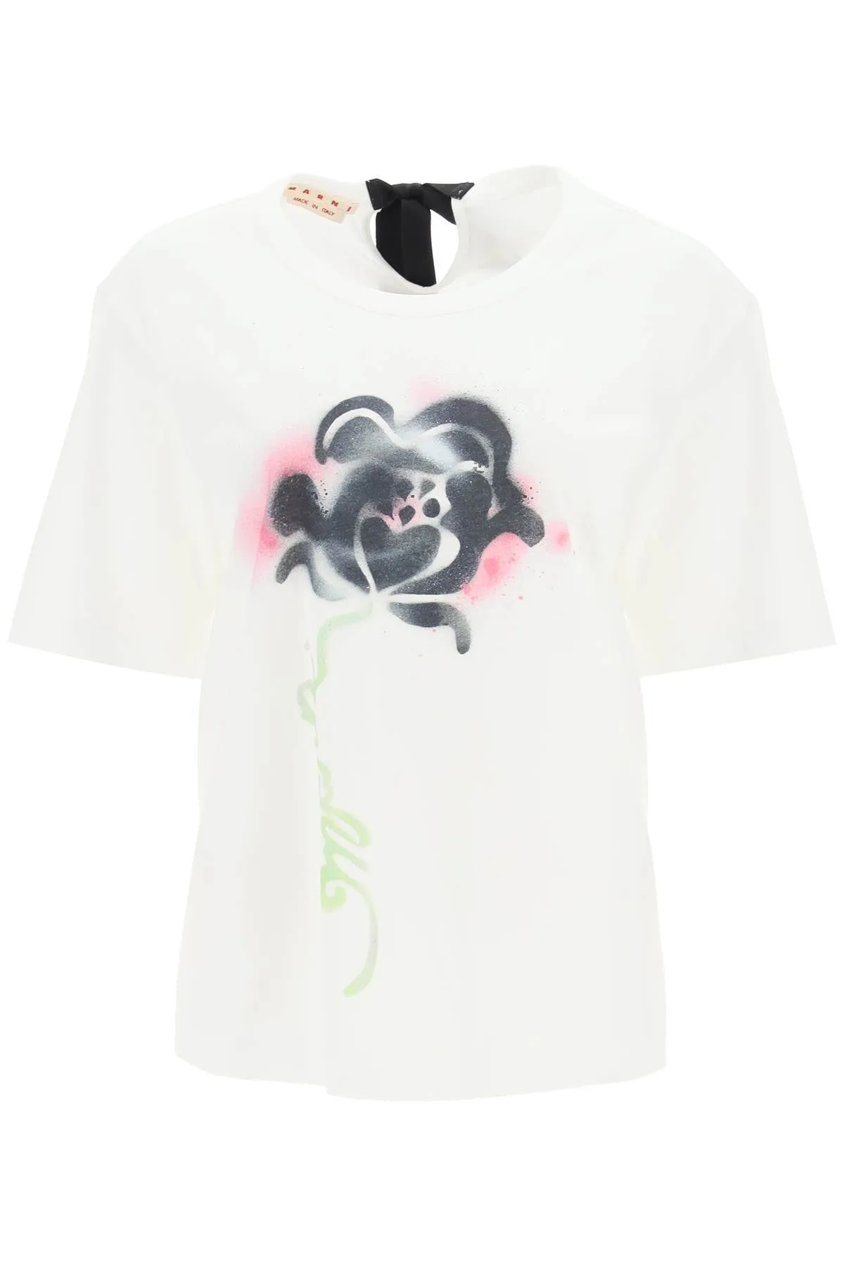 Marni Floral Printed Crewneck T-Shirt