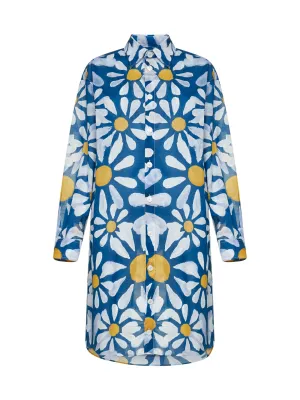Marni Floral Printed Long-Sleeved Shirt Dress
