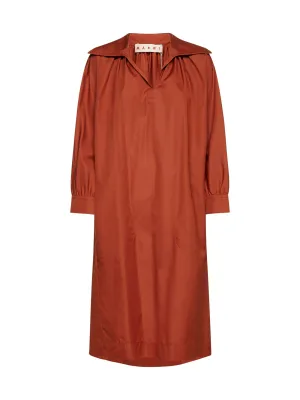 Marni Split-Neck Midi Shirt Dress