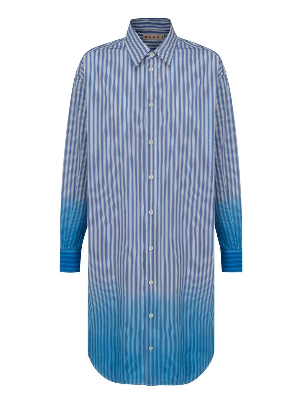 Marni Striped Long-Sleeved Shirt Dress