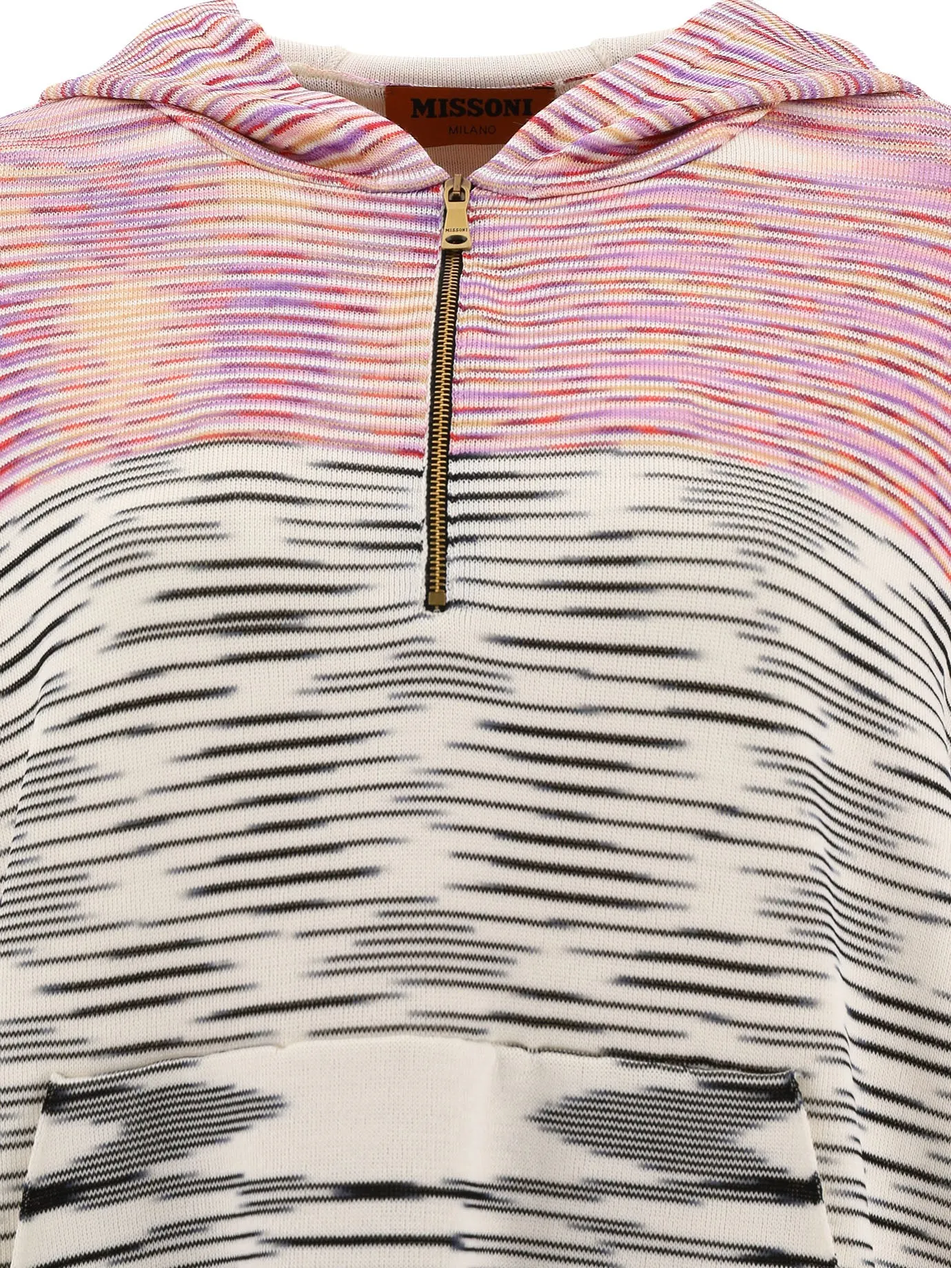Missoni Abstract Pattern Drop Shoulder Hoodie