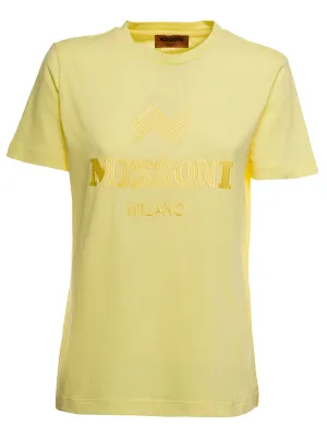 Missoni Logo Embroidered Crewneck T-Shirt