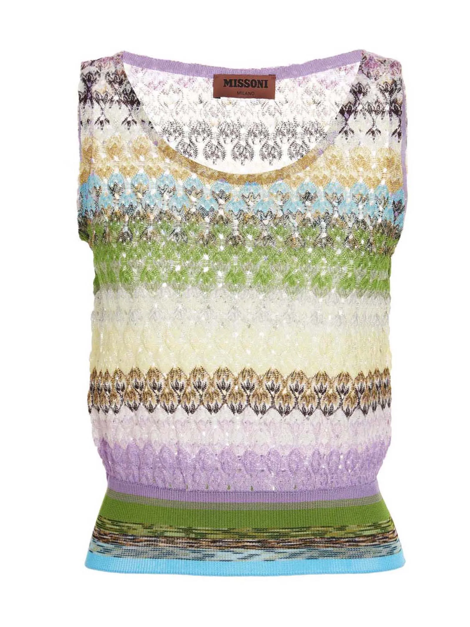 Missoni Sleeveless Striped Tank Top