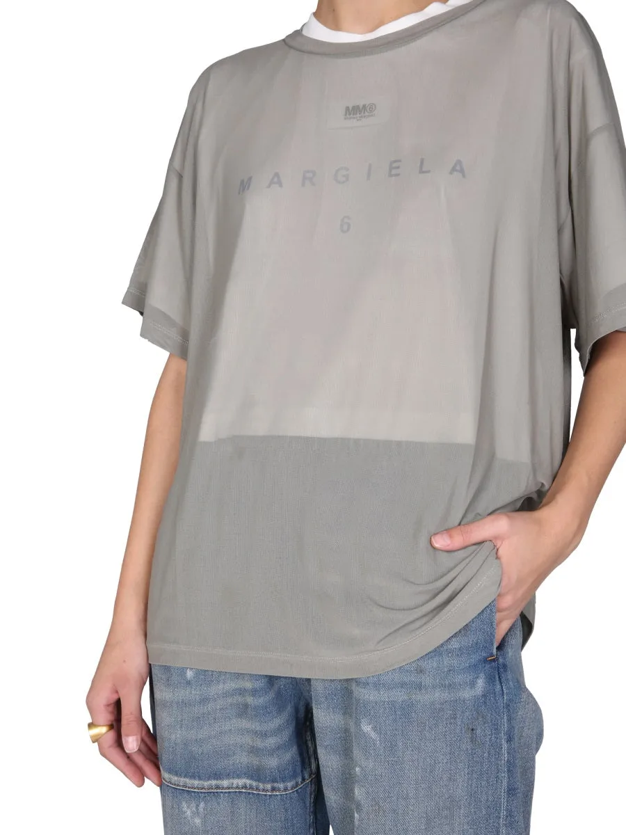 MM6 Maison Margiela Logo Detailed T-Shirt