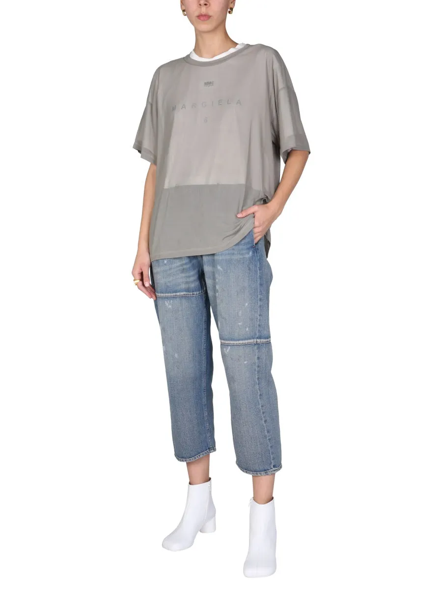MM6 Maison Margiela Logo Detailed T-Shirt