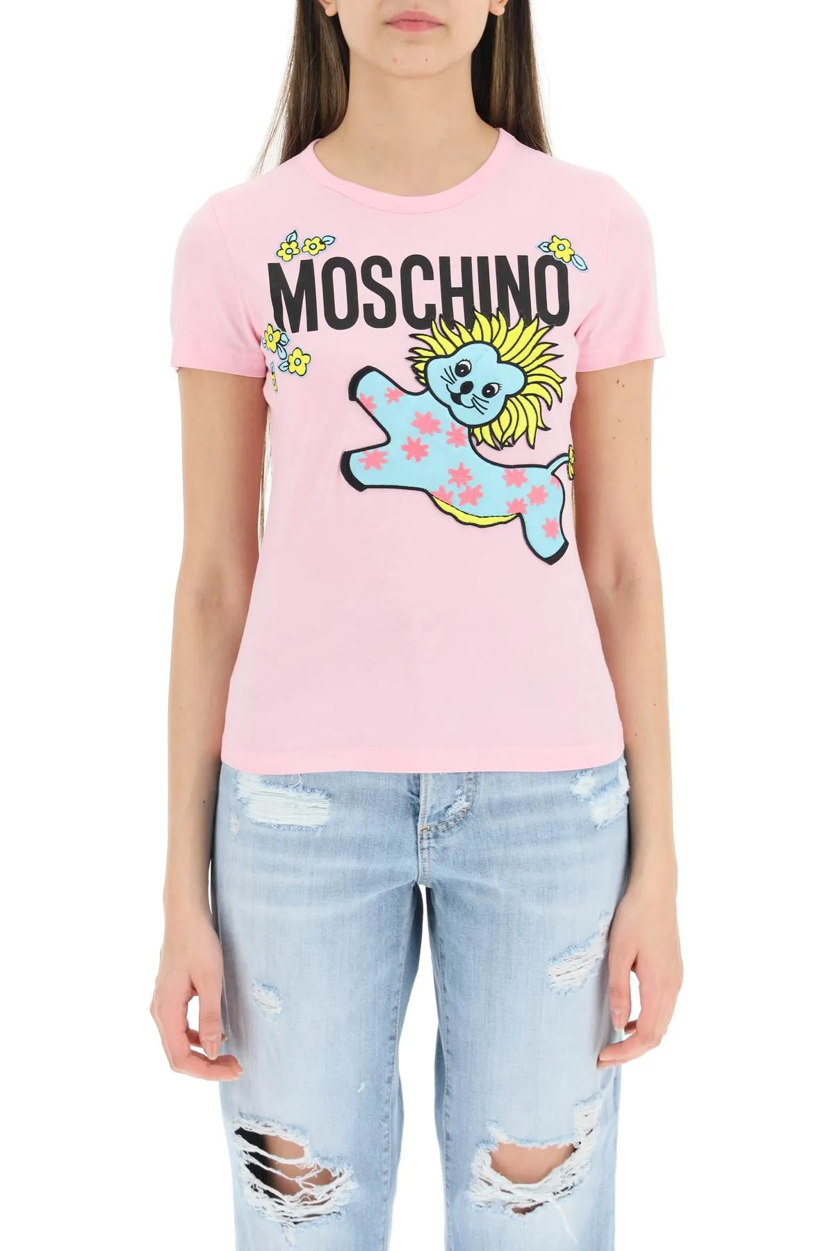 Moschino Animal Printed Crewneck T-Shirt